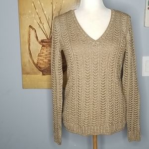 Lauren Ralph Lauren Metalic Gold Women's Blouse S